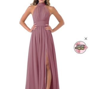 Azazie Iman Dress Size 0 Vintage Mauve